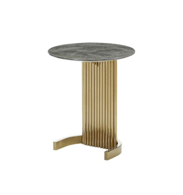 Mesa auxiliar mármol oro diseño de mesa de lujo muebles de diseño mesa de sala de estar acero inoxidable