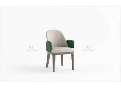 Silla de comedor 1x Juego de sillones de sillón con reposabrazos de club de salón de lujo.