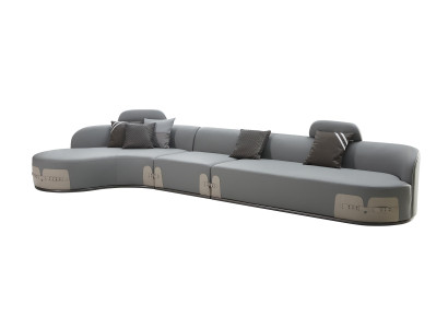 Sofá de cuero conjunto de vida gris sofá esquina sofás tapizado muebles