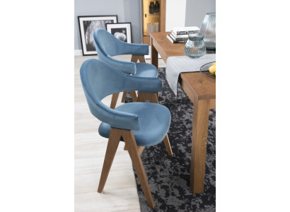 Conjunto de comedor 6x silla de diseño de lujo acolchada de madera maciza Silla de oficina.