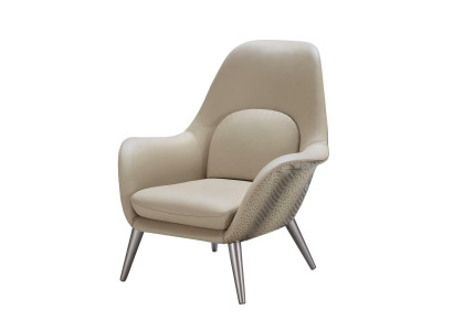 Sillón de lujo, silla de diseñador, sofá tapizado, muebles de salón club de televisión en cuero
