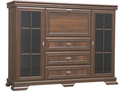 Aparador de salón de 158 cm XXL Muebles bajos Madera Cómoda Buffets Cajoneras