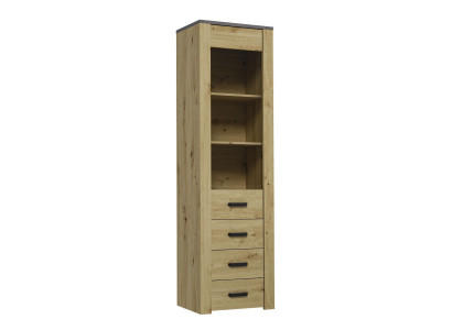 Armario de comedor Vitrina independiente Estante Vitrinas Vitrina XL-W1D Madera Moderno Armario