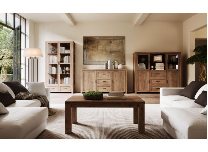 Conjunto de muebles de salón: armario de libros, cómoda, vitrina de diseñador de salón, 3 piezas. Nuevo.