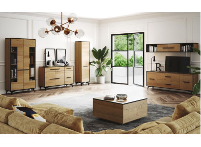 Cómoda Armario Soporte de TV Estante Sala de estar Juego de muebles de 6 piezas. Mueble pared del salónconjunto de paredes.