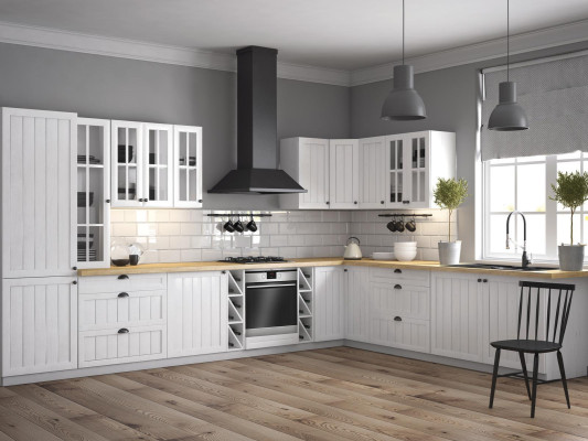 Cocina de campo línea gabinete cocina Gabinete inferior Colgante Muebles fabricación a medida