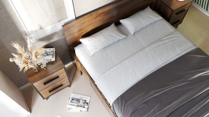 Camas de lujo Cama doble 160x200 cm Diseño de estilo moderno Mobiliario de hotel Muebles italianos