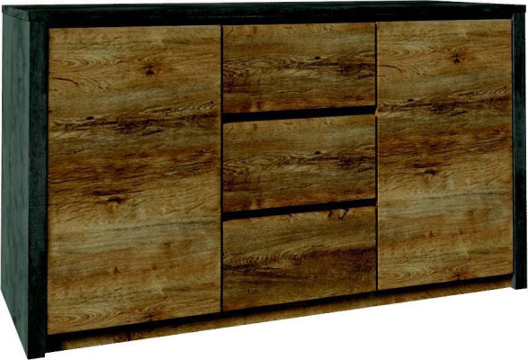 Conjunto de sala de estar con vitrina, mueble bajo, estante de pared, mesa de televisión. Juego de 6 piezas. Nuevo.