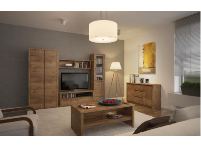 Conjunto de muebles para sala de estar, diseño de sala de estar, aparador, estante de pared, cómoda, vitrina de 5 piezas.