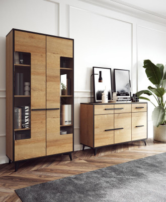 Armario de lujo de madera estilo muebles de madera sala de estar cómoda aparador vitrina cómoda