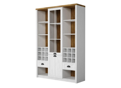 Vidrio del armario de barra de cristal de las vitrinas en casa, muebles de mostrador de libros de madera de la pared.