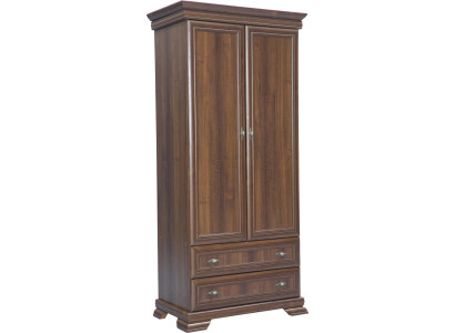 Armario de madera de 2 puertas para dormitorio.