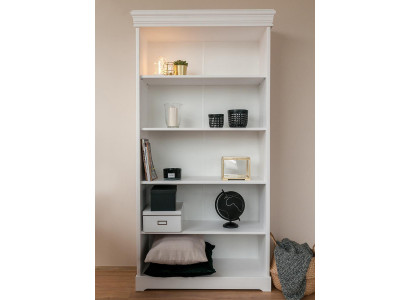 Clásico estante sala de estar gabinete de madera estantes librería estilo casa de campo.