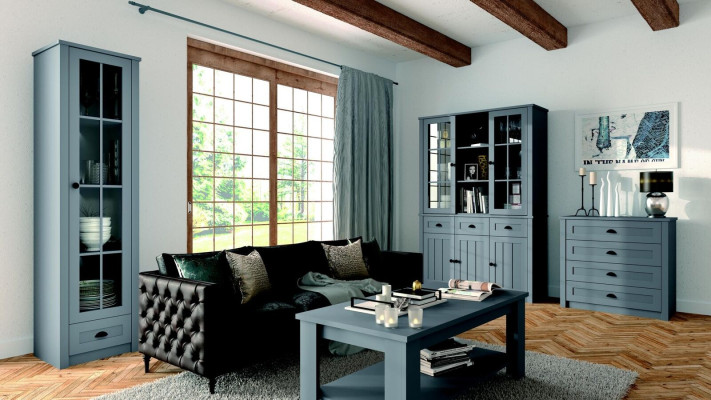 Armario clásico en estilo rural hecho a mano, armarios, armario, mueble de pared S1D2S.