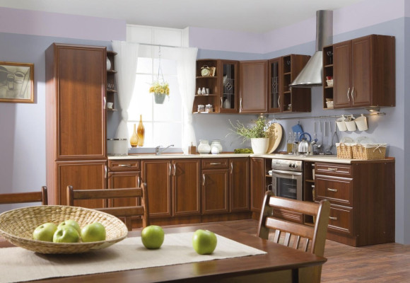 Muebles de cocina clásicos, decoración de armarios de estilo rústico, cocina en línea, fabricación a medida.