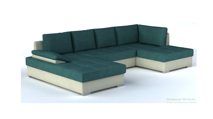 Sofá en forma de U gran diseño Sala de estar Sofá de esquina xxl Acolchado Esquina