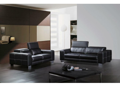 Sofá de cuero sofá sofá de paisaje 3 + 2 Asiento juego de sofás Decoración Diseño Sofá moderno