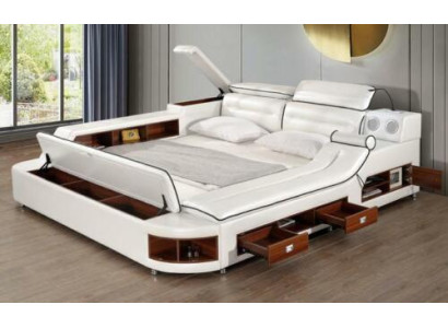 Cama de lujo de cuero de cama 180x200 cama multifunción cama de dormitorio