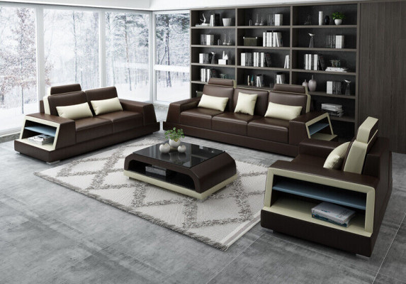 Sofás Sofá Tapizado Conjunto de sofá Sofás modernos de cuero sintético Decoración de sofá
