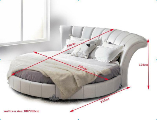 Cama redonda diseño Chesterfield cama tapizada redonda cama tapizada redonda.