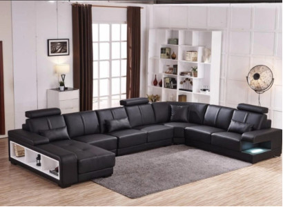 Sofá rinconera XXL grande en forma de U, sofá esquinero, sofá, decoración, conjunto de tapicería.