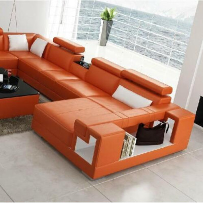 Sofá en forma de U para sala de estar, sofá de esquina en forma de U, sofá de esquina, sofá, tapizado.