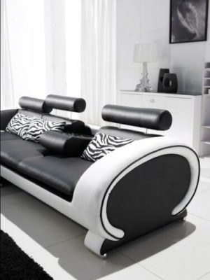 Sofá de esquina sofá de cuero conjunto de salón en forma de L decoración sofá sofá acolchado asiento esquina.