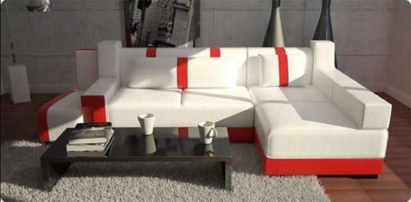 Sofá de esquina Sofá Sofá Decoración Cojín Construcción de salón Cuero Sofás Juego