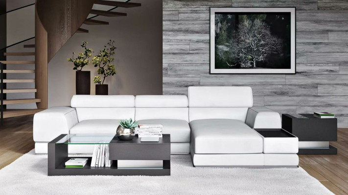 Sofá de cuero Sofá Sofá Sofá de esquina Sofá Esquina Asiento Tapicería Conjunto de asientos Decoración Salón