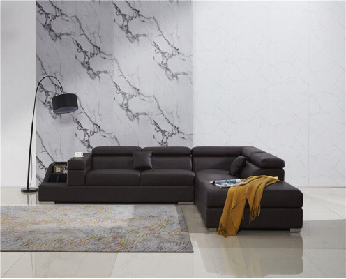 Moderno sofá en esquina con forma de L tapizado esquina sofá diseño sillas muebles.