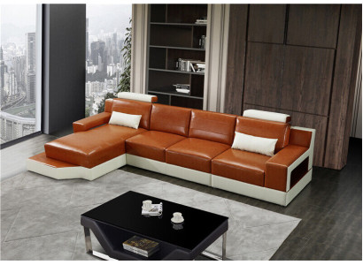 Conjunto de sala en L - Sofá en forma de L - Sofá - Diseño exclusivo para la sala de estar.
