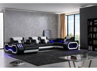 Mega gran sofá - Sistema de iluminación Nuevo sofá tapizado Couch.