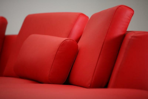 Sofá esquinero de esquina rojo, sofá redondo, conjunto de áreas de estar, sofá redondo, juego de muebles tapizados, sofás.