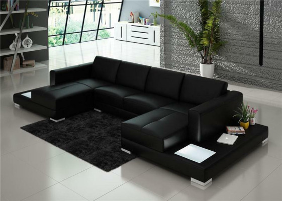 Sala de estar, muebles para sentarse, conjunto de sofá de cuero, sofá tapizado, sofás de esquina.