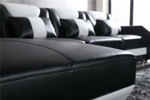 Sofá en forma de L Relax Couch con juego de luces para el salón.