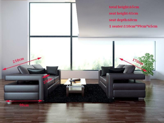 Sofá moderno de cuero conjunto de sofás de salón en forma de L 3+2+1 diseño de juego de asientos