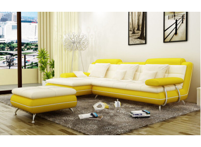 Conjunto de sala en forma de L exclusivo Sofá de sala de estar con cartel Sofá