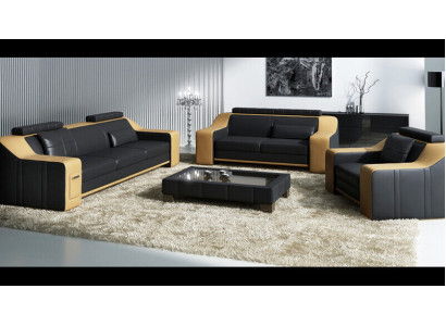 Sofá de cuero conjunto de sofás salón conjunto 3+2+1 plazas moderno sofá conjunto nuevo