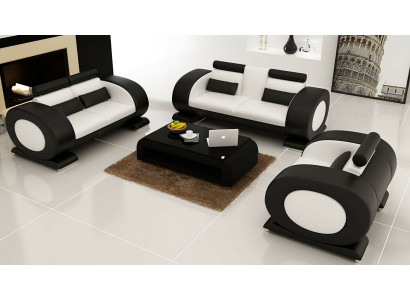 Juego de sofá de cuero conjunto de sofás sofá sofá cojines sofá 3 piezas sillón asiento