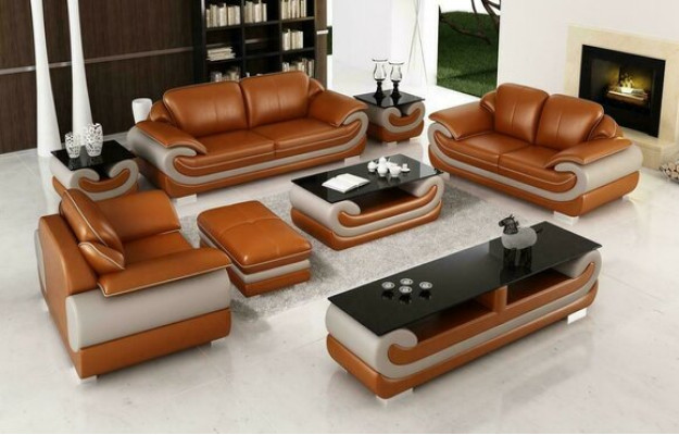 Relajante conjunto de sofás de 3+2+1 plazas diseño sofás tapizados sofás de cuero