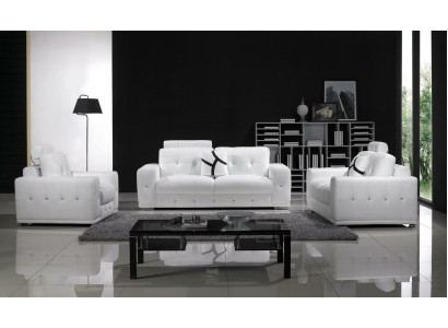 Sofá de cuero Sofá Conjunto de sofás Sofá de tres plazas Sofás Acolchado Sofá de 3 piezas Sillón