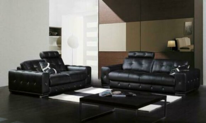 Sofá de cuero Sofá Conjunto de sofás Sofá de tres plazas Sofás Acolchado Sofá de 3 piezas Sillón