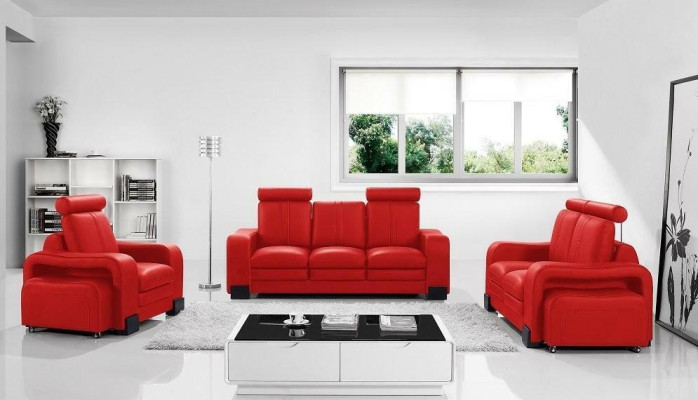 Sofá de cuero Conjunto de sofás 3+2+1 Asiento Juego de decoración Conjunto de sofás Sofá tapizado Sofá