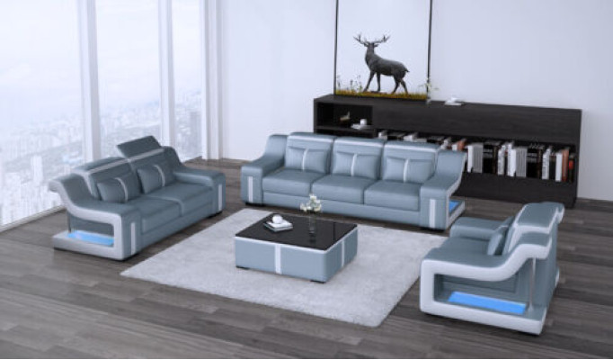 Set de sofá conjunto de sofás Sofá 311 Cuero Sofas Completos