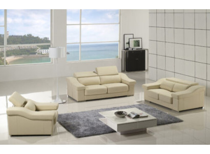 Muebles de sofá Sofá de diseño Juegos de muebles de asiento Polster 3 Plazas Conjunto de sofás de cuero