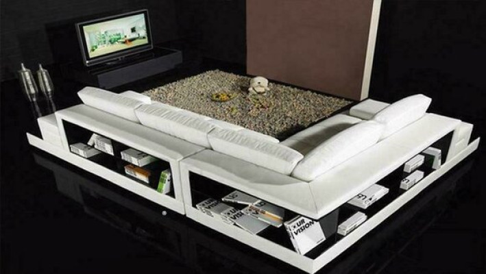 Conjunto de salón en forma de L con sofá esquinero, conjunto de sofás y tapizados de sofá.