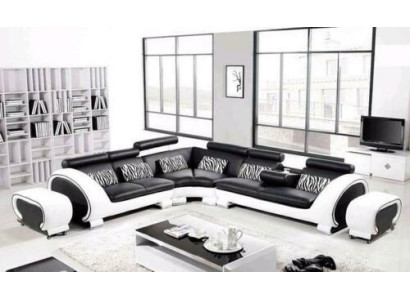 Sofá en forma de L, sofá esquinero, sofá de esquina, sala de estar tapizada conjunto de muebles