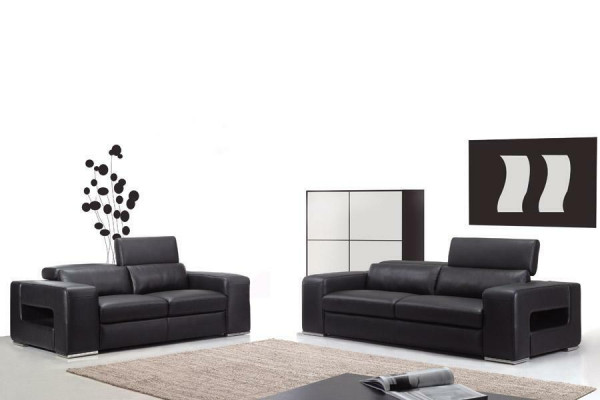 Sofá de diseño Sofás de cuero Tapizados Conjunto de 3 plazas 311 sofas