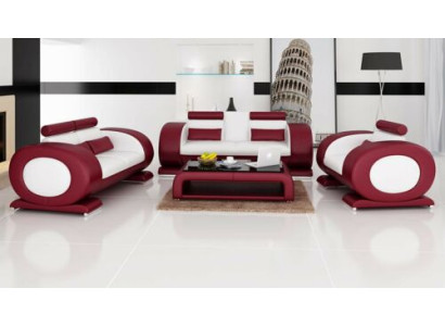 Set de sofás de diseño Sofagarnitur Garnituren Sofás tapizados Sofás de cuero 3 plazas Nuevo