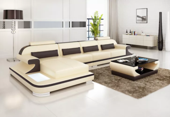Sofá de cuero Sofá esquinero Tapizado Sofá Almohadón Sofá Sofá de esquina Sofá conjunto de muebles Estancia de vida